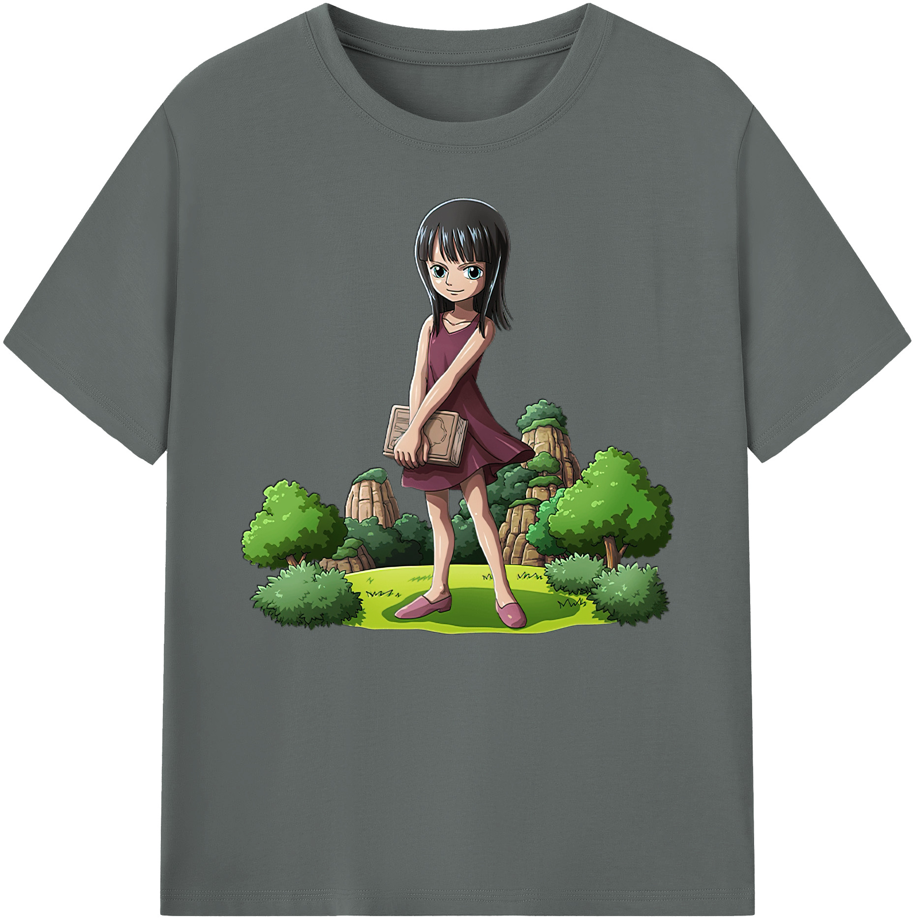 ワンピース ニコ・ロビン ONE PIECE Nico Robin 綿100％ メンズ半袖Tシャツ｜肌触りやわらか＆通気性